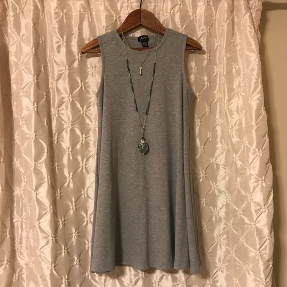 Justify Dresses & Skirts - Justify Gray Ribbed Tank Dress